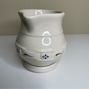 Longaberger Pottery Woven Traditions Small Juice Pitcher Heritage Blue